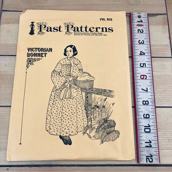 Past Patterns Other - Past Patterns Victorian Sun Bonnet Sewing Pattern #802 Uncut Factory Folded